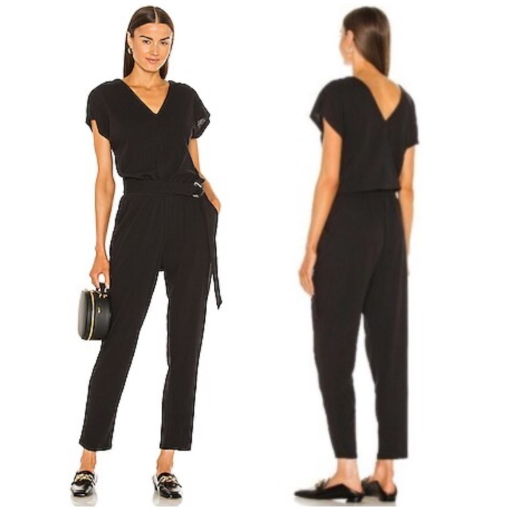 ATM Anthony Thomas Melillo High Torsion Jumpsuit in Black Size Medium